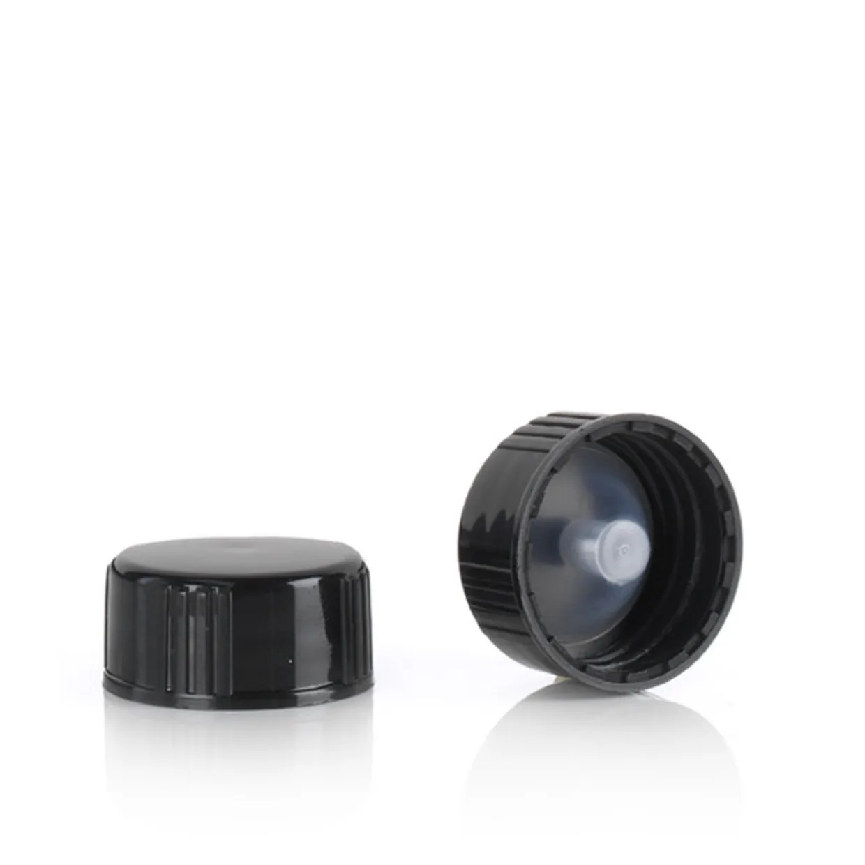 22-400 Black Polycone Cap | 12 Pack