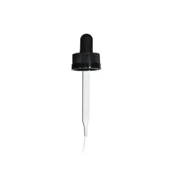 20-400 Black PP Child Resistant Black Dropper 76mm Pipette | 25 Pack