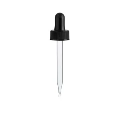 20-400 Black PP Dropper 76mm Pipette | 25 Pack