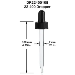 22-400 Black PP Dropper | 12 Pack