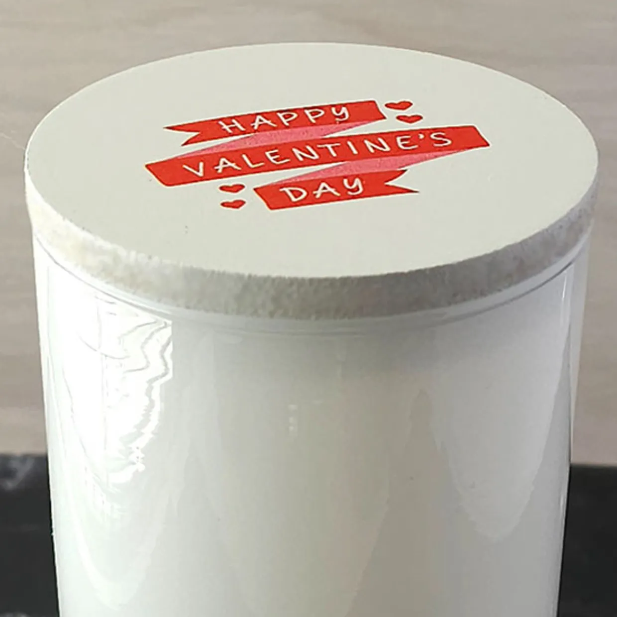 Happy Valentine's Day Wood Lid | 12 Pack