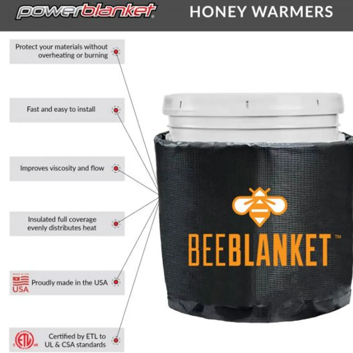Honey Heating Blanket For 5 Gallon Pails