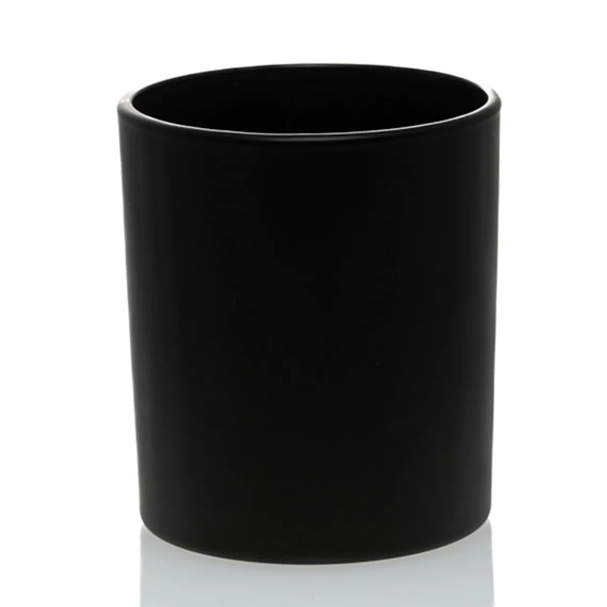 Matte Black Colored Candle Jar - 14.5 Oz With Bamboo Lid | 12 Pack