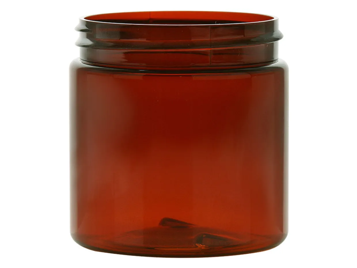 4 Oz Amber PET Straight Sided Jar 58-400 | 36 Pack