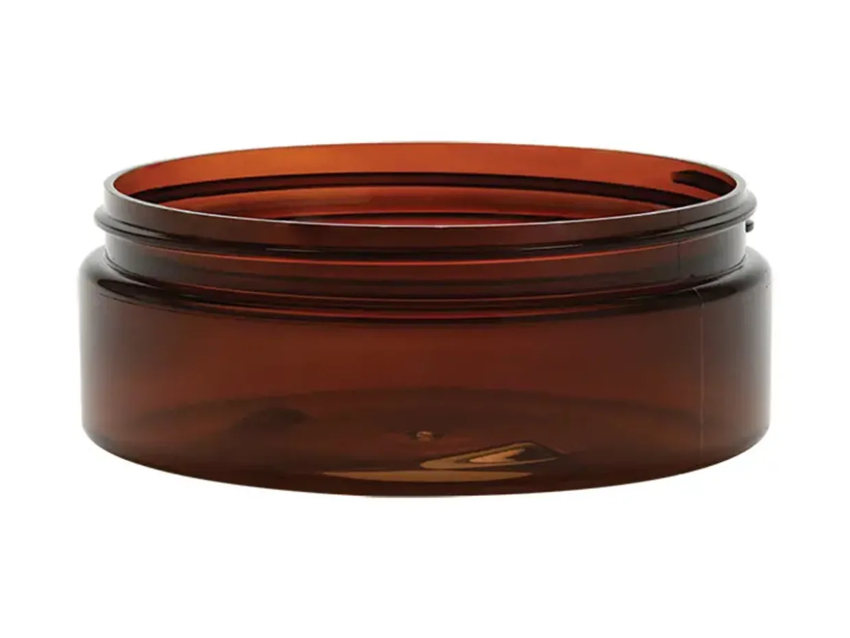 4 Oz Amber PET Straight Sided Jar 89-400 | 36 Pack