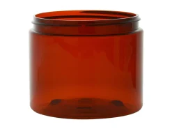 16 Oz Amber PET Straight Sided Jar 89-400 | 36 Pack