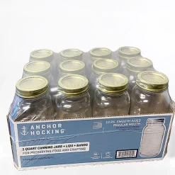 32 Oz Anchor Canning Jar With 2 Piece Lid | 12 Pack