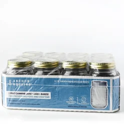 16 Oz Anchor Canning Jar With 2 Piece Lid | 12 Pack