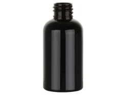 8 Oz Black PET Boston Round 24-410 | 36 Pack