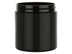 8 Oz Black PET Straight Sided Jar 70-400 | 36 Pack