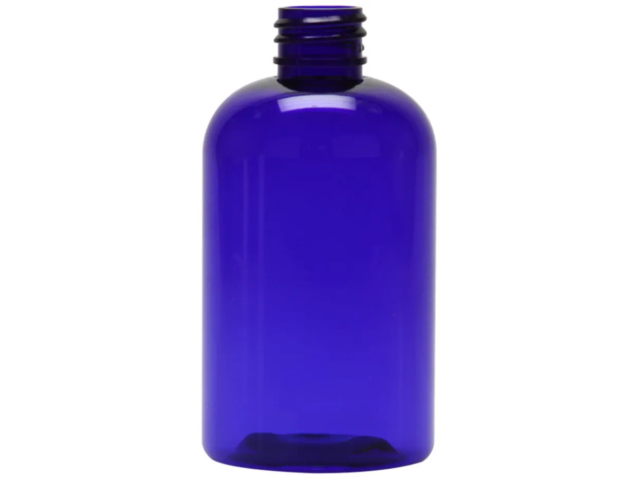 4 Oz Blue PET Boston Round 20-410 | 36 Pack