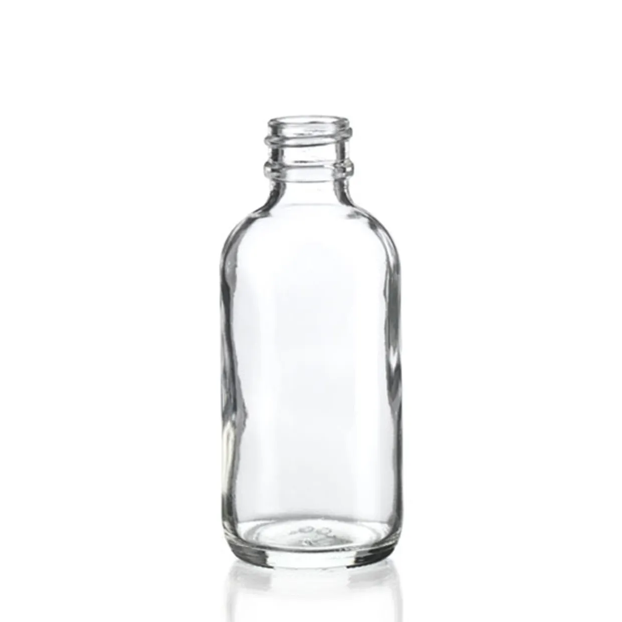 2 Oz Clear Boston Round Bottle 20-400 | 18 Pack
