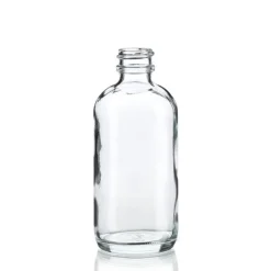 4 Oz Clear Boston Round Bottle 22-400 | 12 Pack