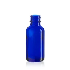 1 Oz Cobalt Blue Boston Round Bottle 20-400 | 25 Pack