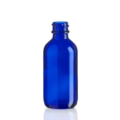 2 Oz Cobalt Blue Boston Round Bottle 20-400 | 18 Pack
