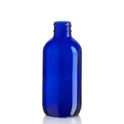 4 Oz Cobalt Blue Boston Round Bottle 22-400 | 12 Pack