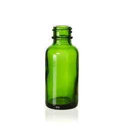 1 Oz Green Boston Round Bottle 20-400 | 25 Pack