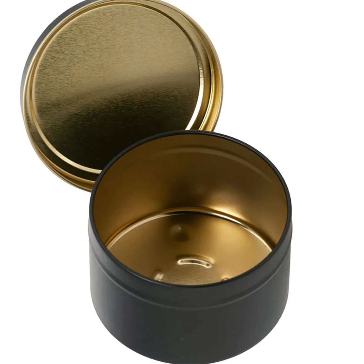 8 Oz Jar Store Black Candle Tin With Feet | 12 Pack