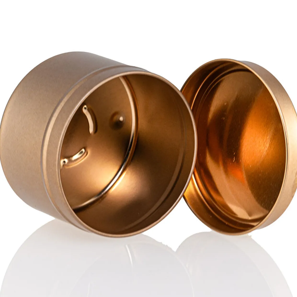 12 Oz Jar Store Rose Gold Candle Tin With Feet | 12 Pack