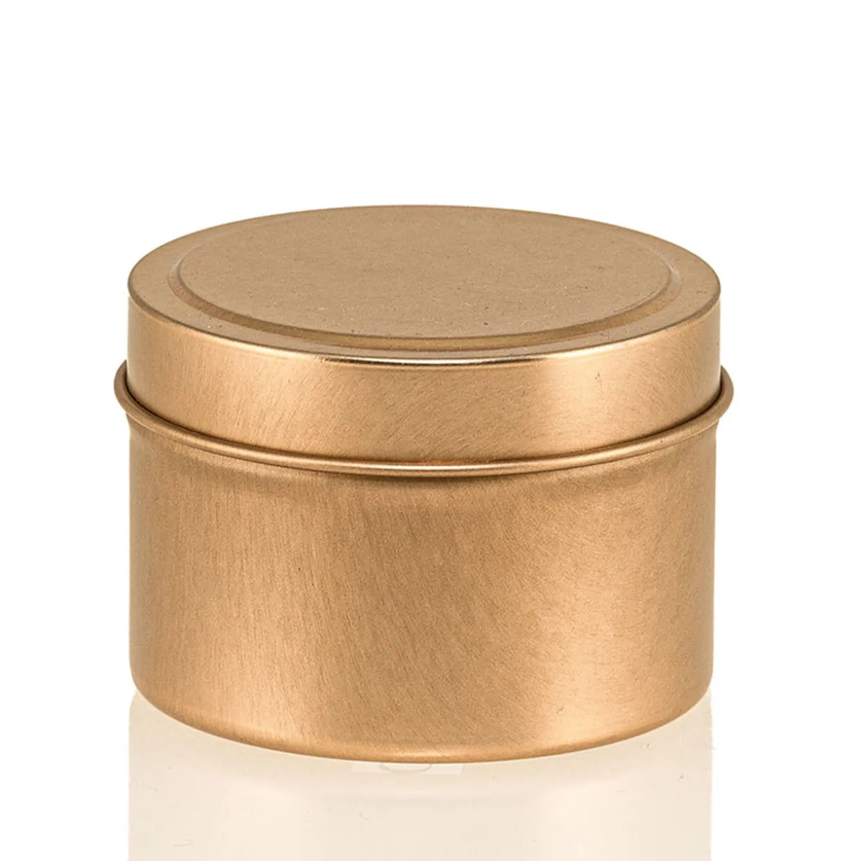 4 Oz Jar Store Rose Gold Candle Tin With Feet | 12 Pack