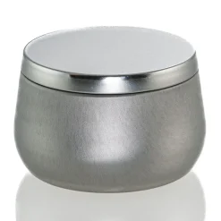 8 Oz Jar Store Silver Bubble Candle Tin | 12 Pack