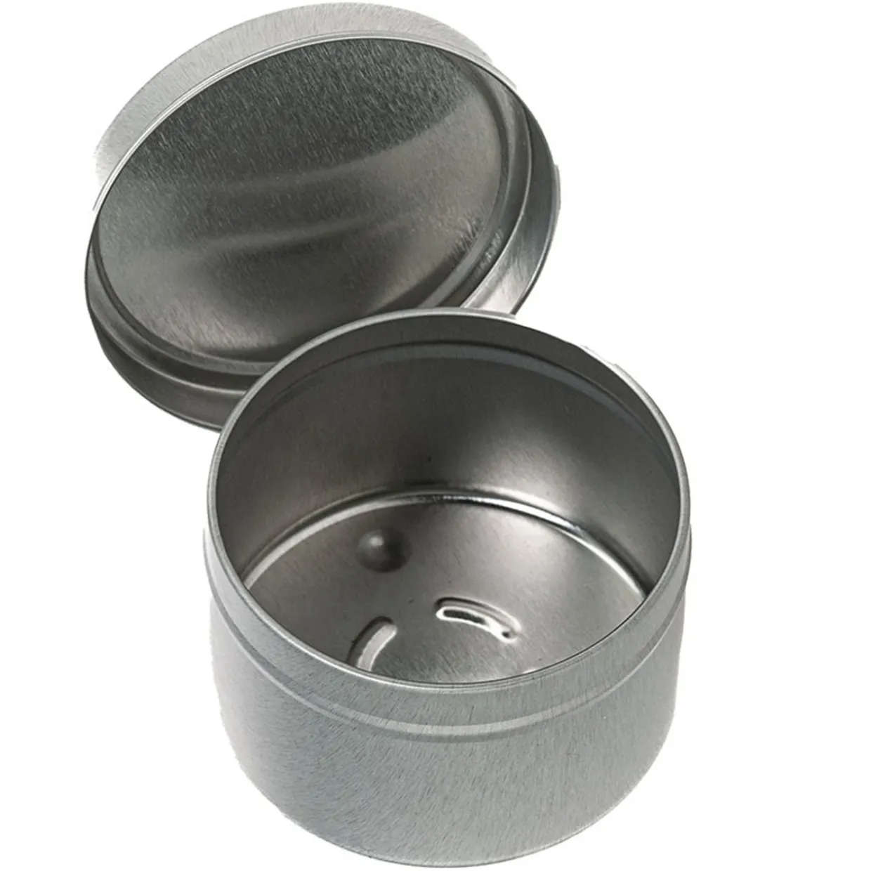 8 Oz Jar Store Silver Candle Tin With Feet | 12 Pack