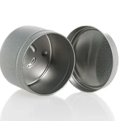 4 Oz Jar Store Silver Candle Tin With Feet | 12 Pack