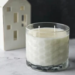 18 Oz Libbey 3 Wick Hexagon Pattern Candle Jar | 12 Pack