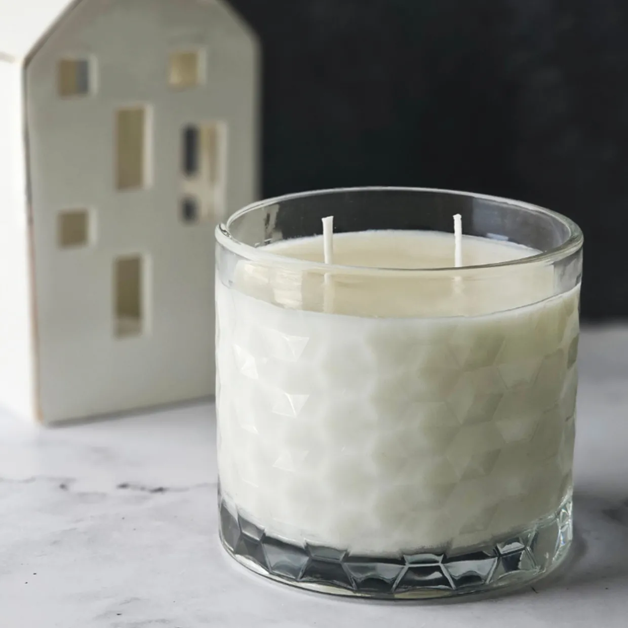 18 Oz Libbey 3 Wick Hexagon Pattern Candle Jar | 12 Pack