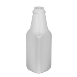32 Oz Natural HDPE Tall Square Tamper Evident Bottle 38-400 | 12 Pack