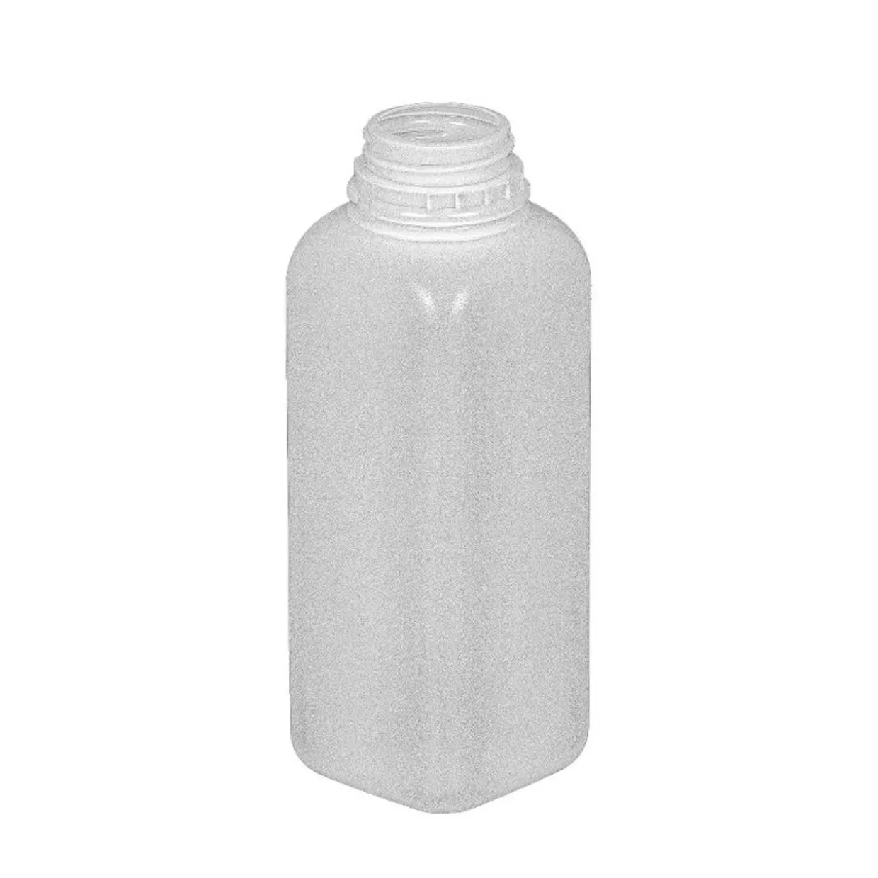 16 Oz Natural HDPE Tall Square Tamper Evident Bottle 38-400 | 12 Pack