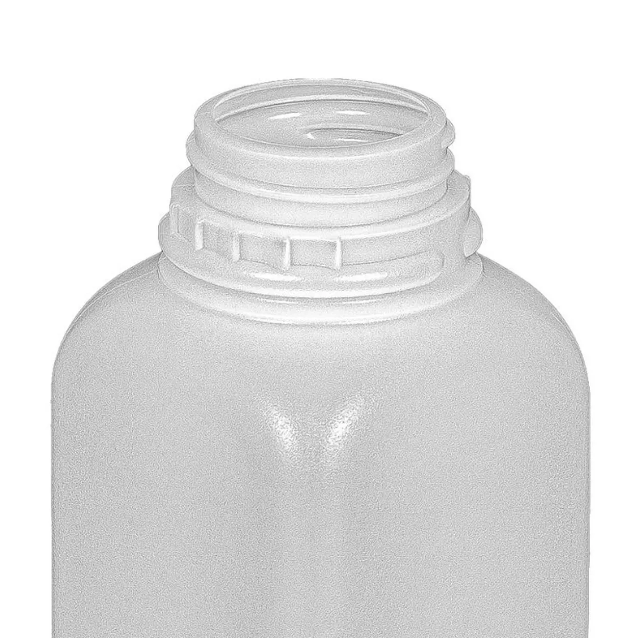 16 Oz Natural HDPE Tall Square Tamper Evident Bottle 38-400 | 12 Pack