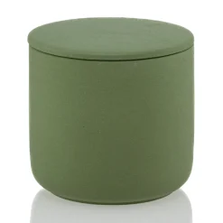 13.5 Oz Olive Green Jar Store Ceramic Candle Jar With Lid | 16 Pack