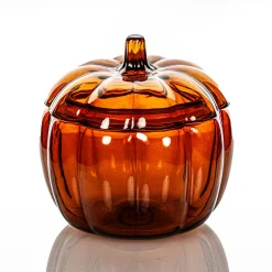 70 Oz. Orange Anchor Pumpkin Jar With Lid