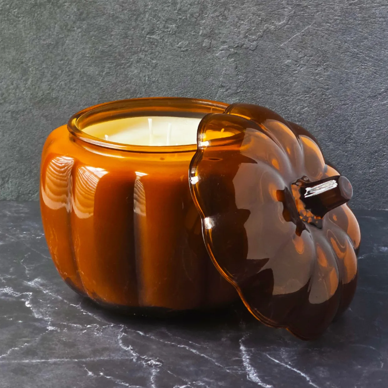 70 Oz. Orange Anchor Pumpkin Jar With Lid