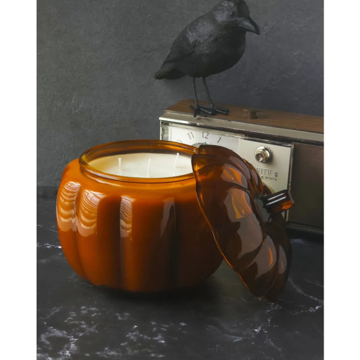 70 Oz. Orange Anchor Pumpkin Jar With Lid