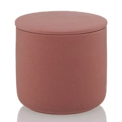 13.5 Oz Rose Pink Jar Store Ceramic Candle Jar With Lid | 16 Pack