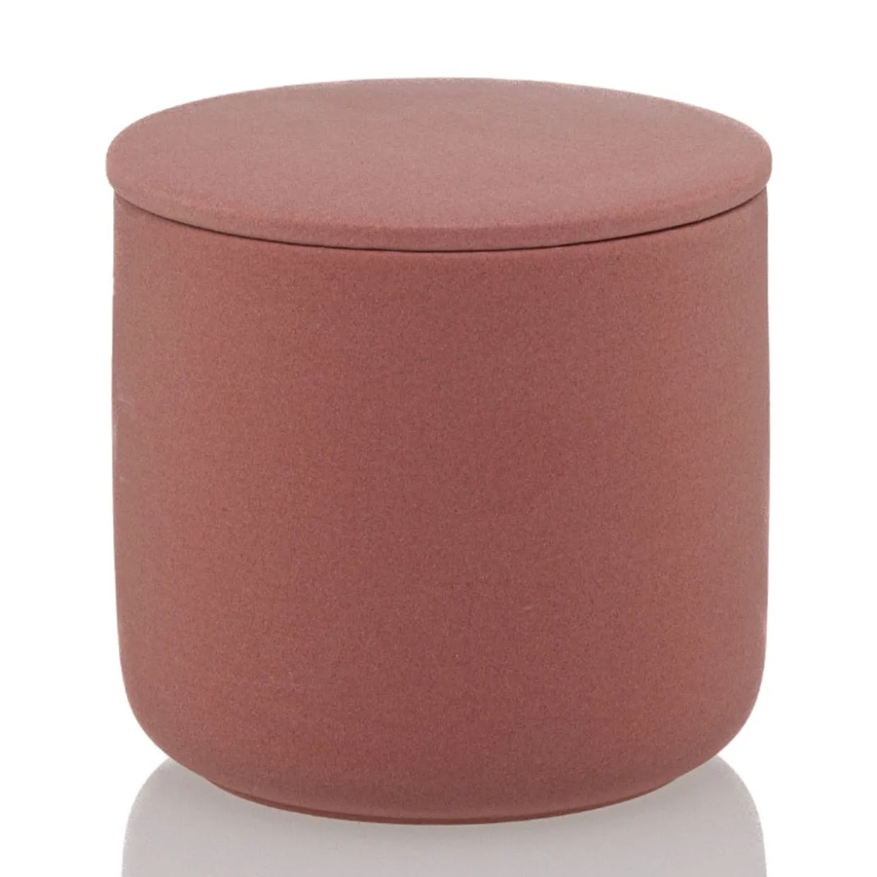 13.5 Oz Rose Pink Jar Store Ceramic Candle Jar With Lid | 16 Pack