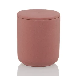 12.7 Oz Rose Pink Jar Store Ceramic Candle Jar With Lid | 16 Pack