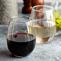 15 Oz Stemless Wine Glasses | 12 Pack