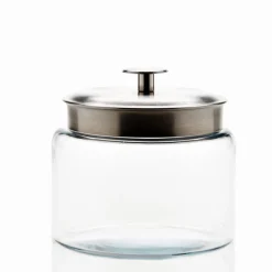 2 Quart Anchor Mini Montana Jar With Silver Metal Cover | 2 Pack