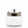 1 1/2 Quart Anchor Mini Montana Jar With Silver Metal Cover | 4 Pack