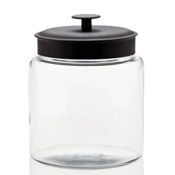 3 Quart Anchor Mini Montana Jar With Black Metal Cover | 2 Pack