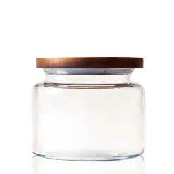 2 Quart Modern Montana Jar With Wooden Acacia Lid | 2 Pack