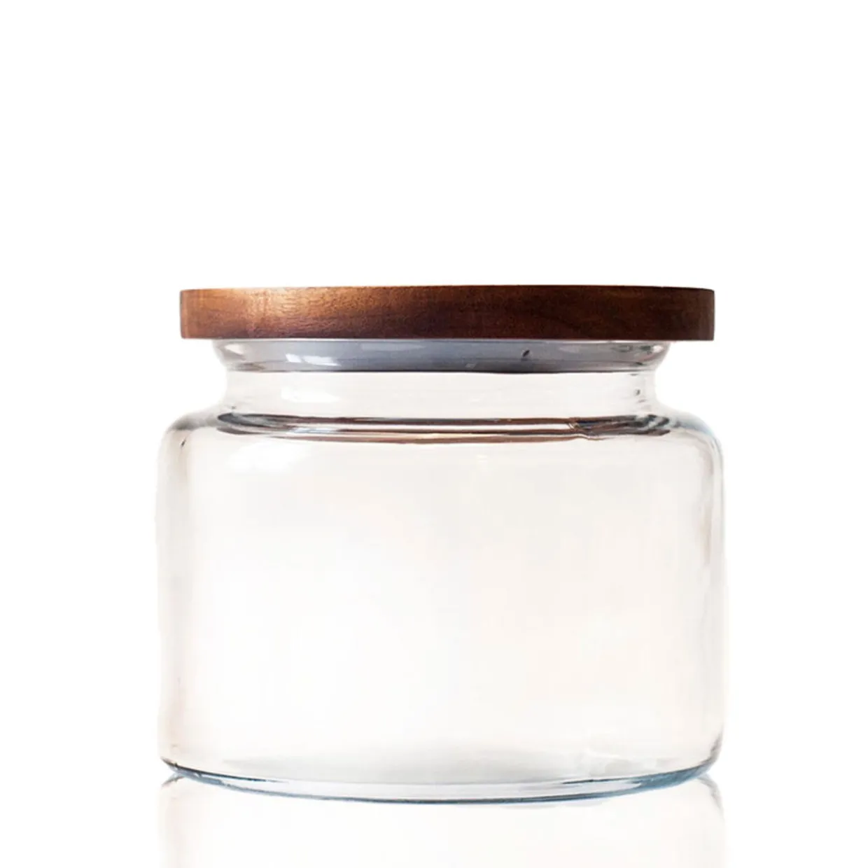 2 Quart Modern Montana Jar With Wooden Acacia Lid | 2 Pack