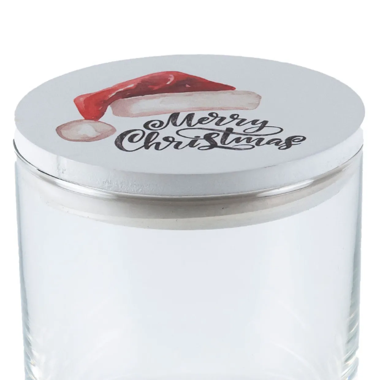 Santa Cap Wood Lid | 12 Pack