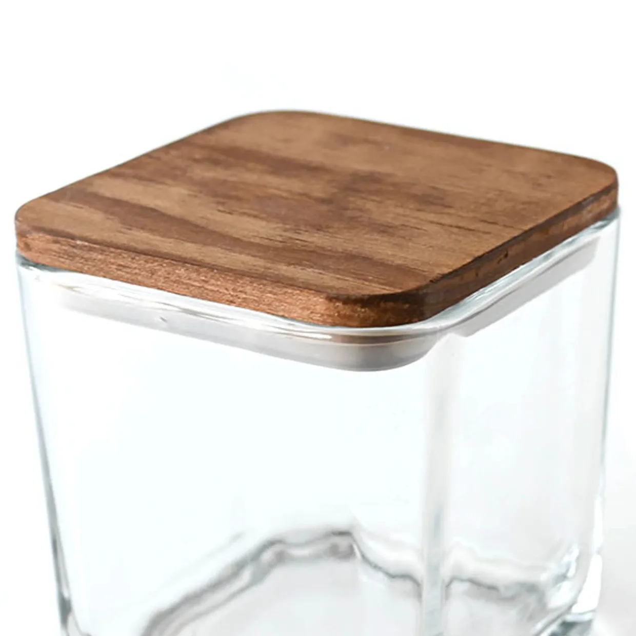 Timber Square Stained Wood Candle Lid | 12 Pack