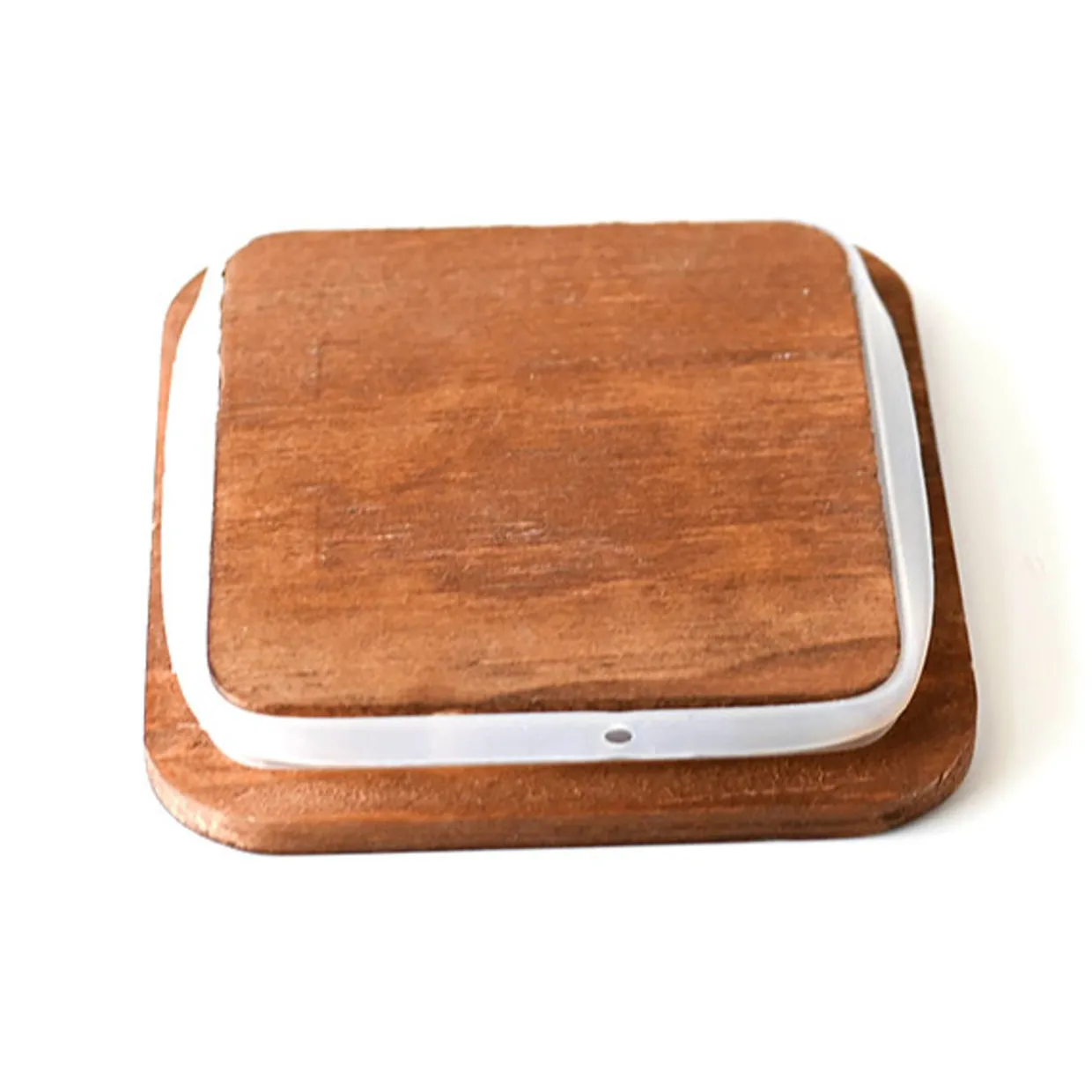 Timber Square Stained Wood Candle Lid | 12 Pack