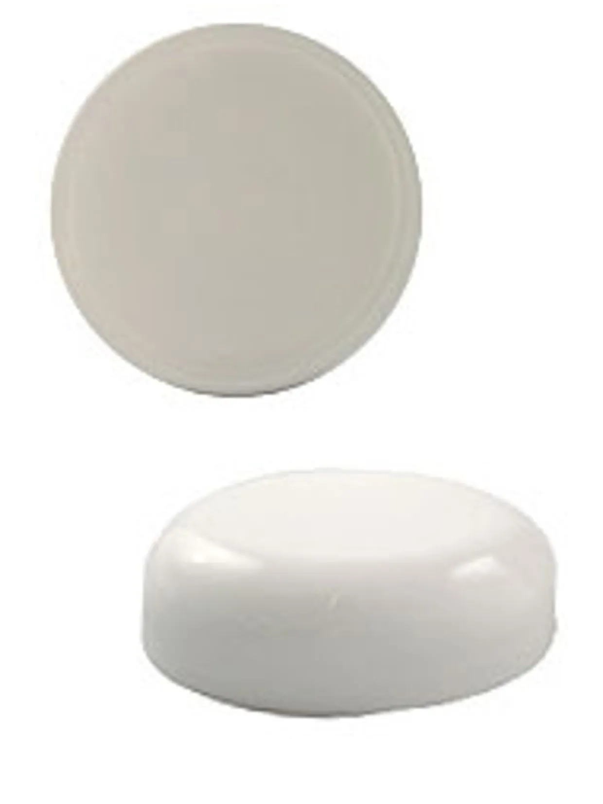 White 58-400 Dome Cap With Liner | 36 Pack