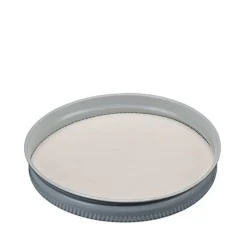 White 89-400 Metal Cap With Liner | 12 Pack